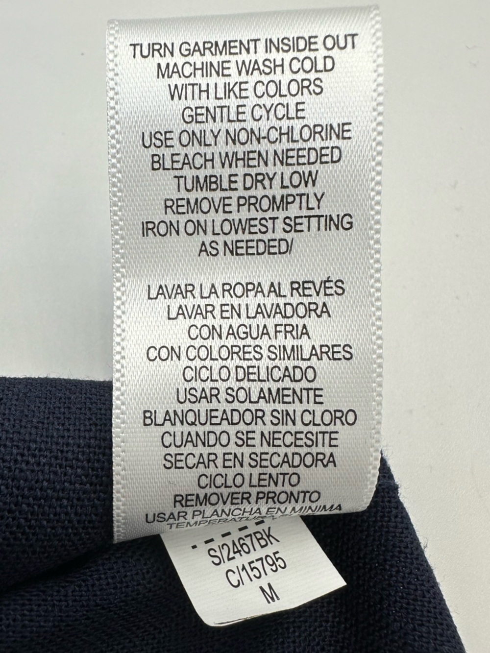 52Seven Navy Blue Linen Blend Sleeveless Dress White Crochet Trim - Picture 14 of 14